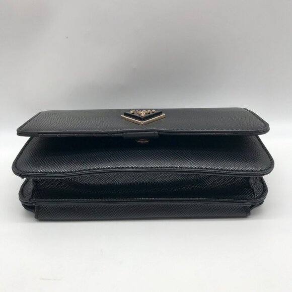 Guess Black Textured Noelle Flap Mini Crossbody - Picture 5 of 11